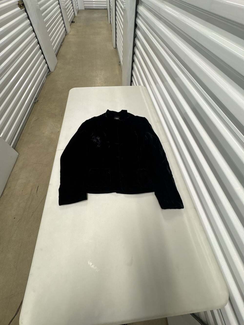 Apt. 9 Women's Black Velvet Button Front Blazer Jacket